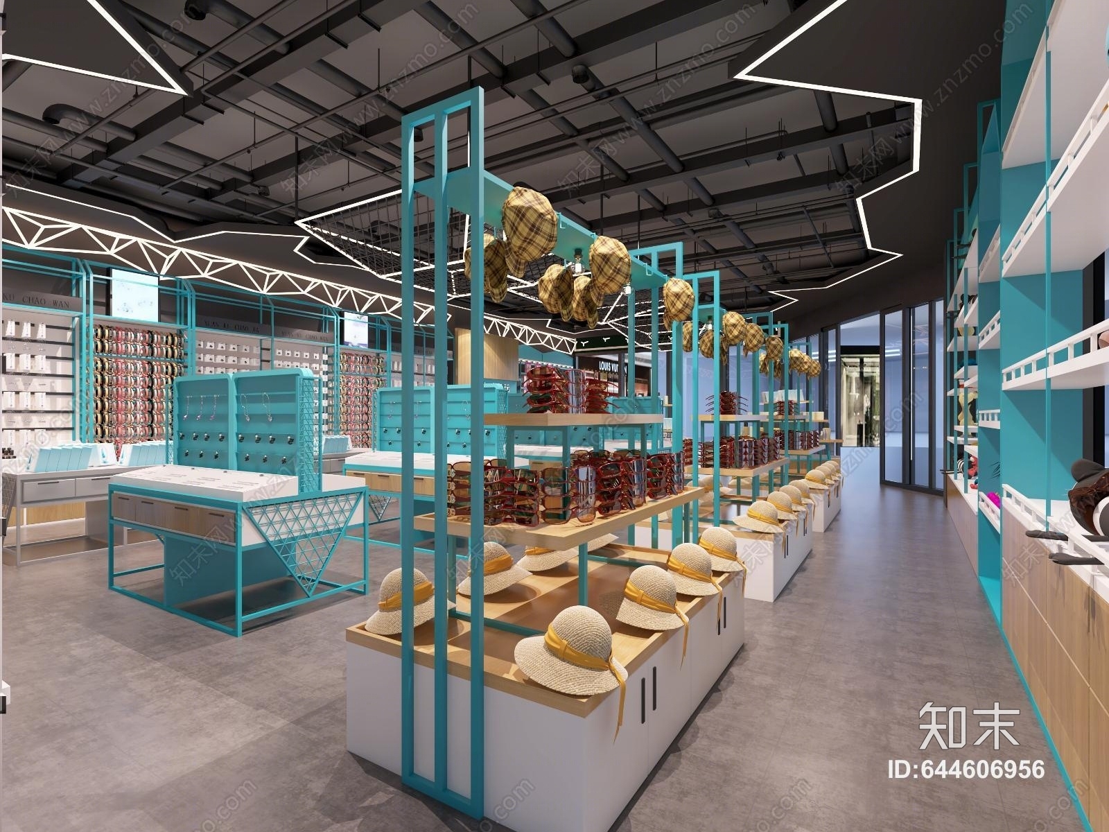 工业风饰品店3D模型下载【ID:644606956】