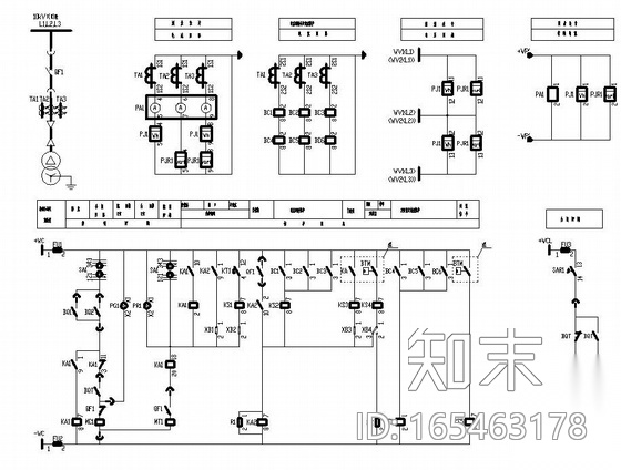 变电所二次控制原理图cad施工图下载【ID:165463178】