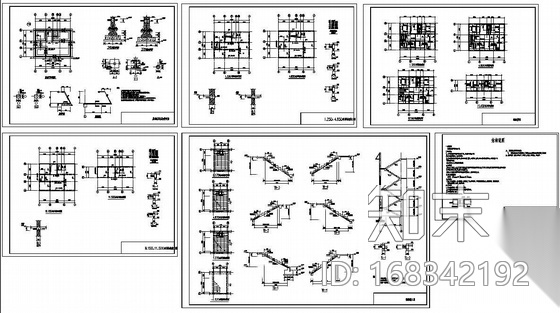 某农村砖混住宅结构图cad施工图下载【ID:168342192】