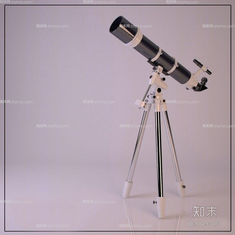 黑色望远镜3D模型下载【ID:50493173】