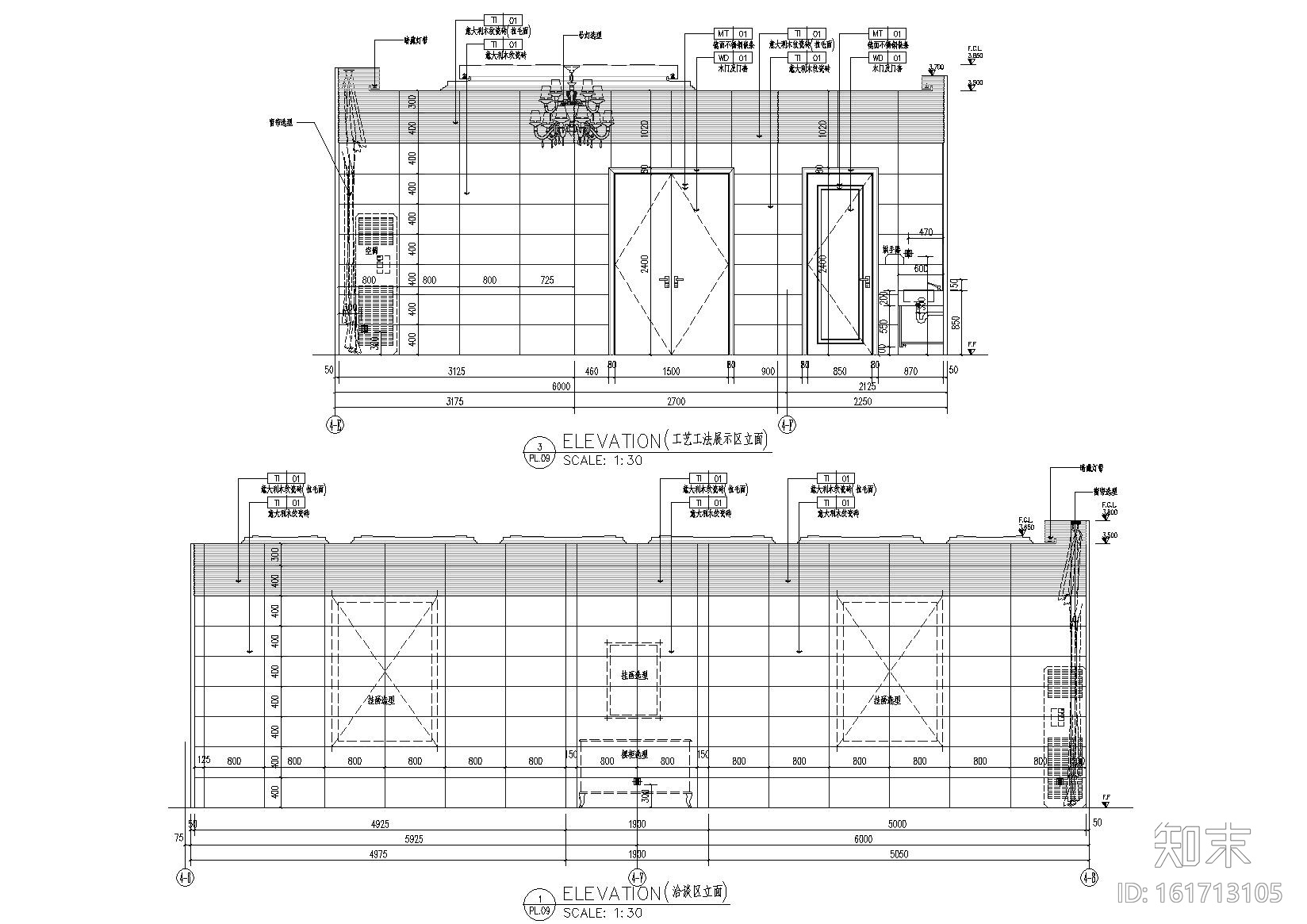 [江西]蓝岸香舍售楼处设计施工图+效果图cad施工图下载【ID:161713105】