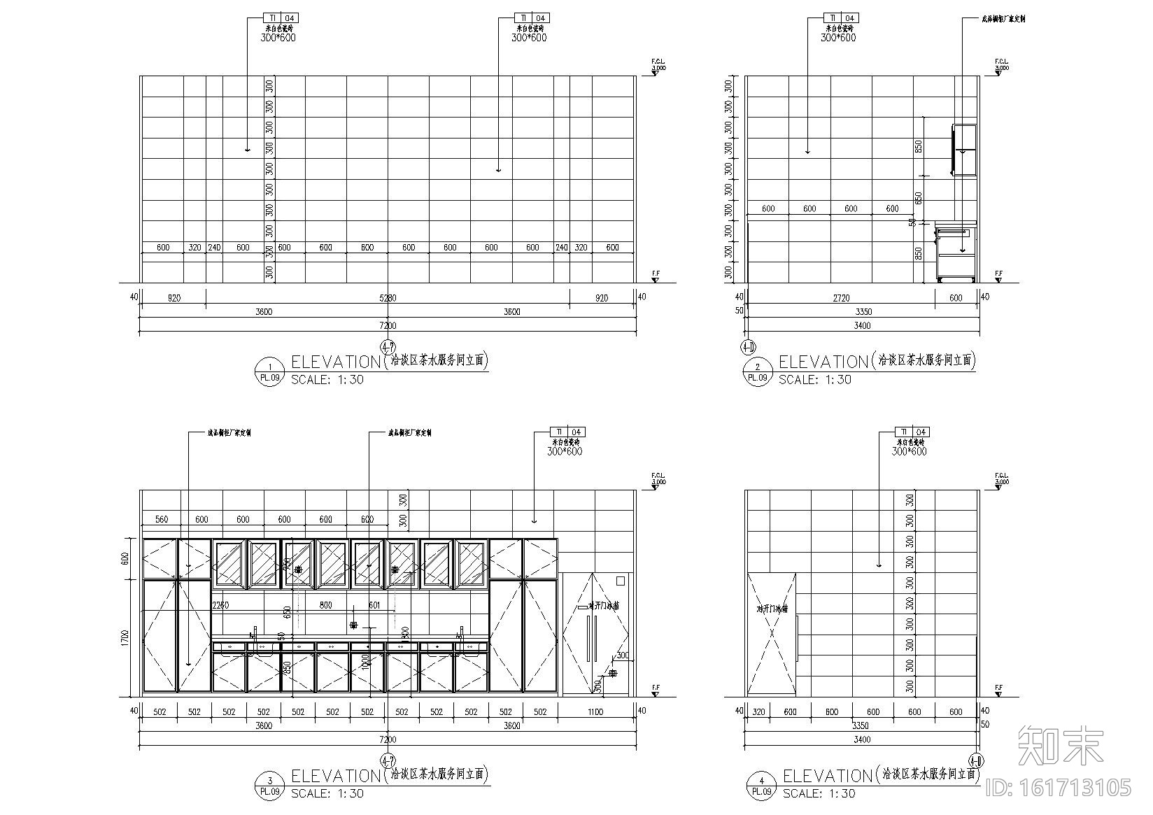 [江西]蓝岸香舍售楼处设计施工图+效果图cad施工图下载【ID:161713105】