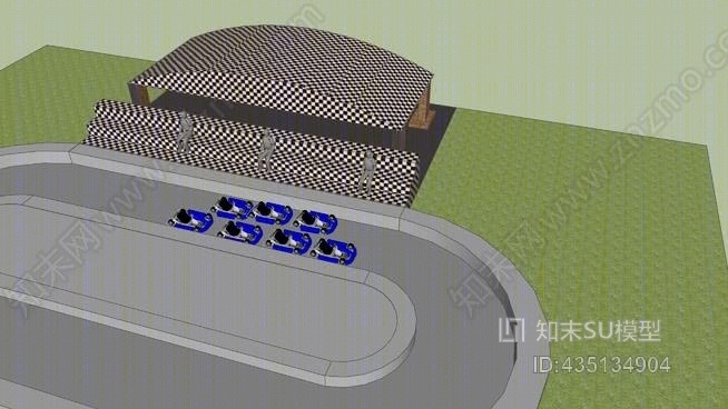 卡丁车赛道升级版SU模型下载【ID:435134904】