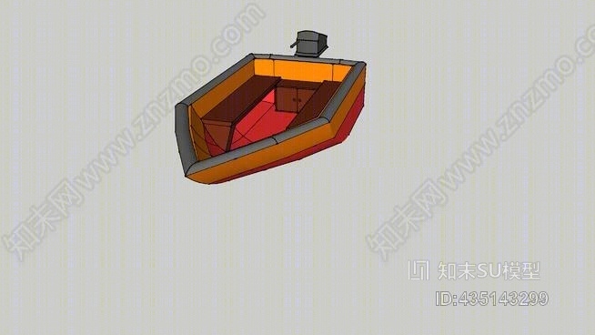 简单的小划艇SU模型下载【ID:435143299】