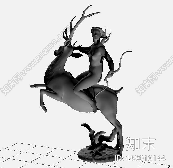 雕塑CG模型下载【ID:169016144】