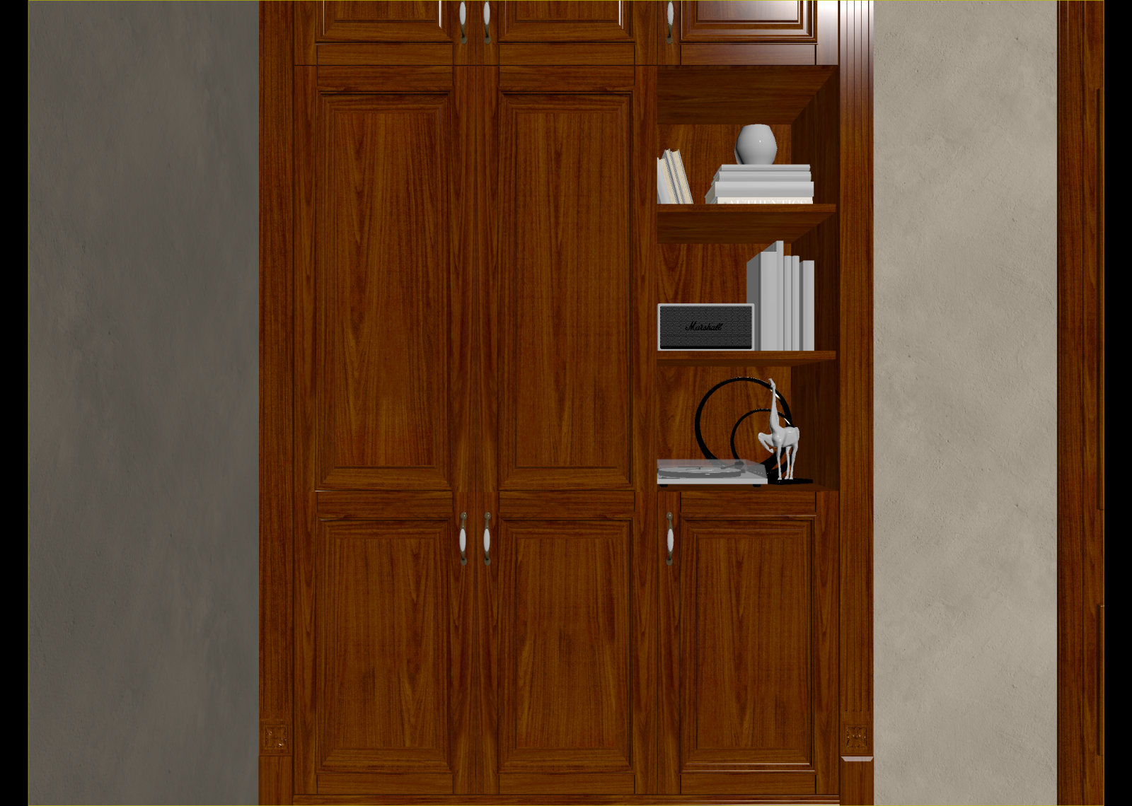 美式衣柜3D模型下载【ID:1214799872】