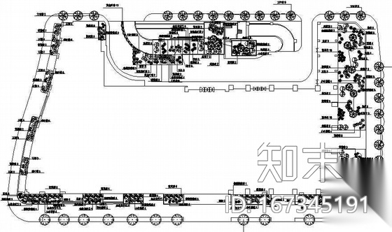 [广东深圳]某大厦环境景观绿化施工图cad施工图下载【ID:167345191】