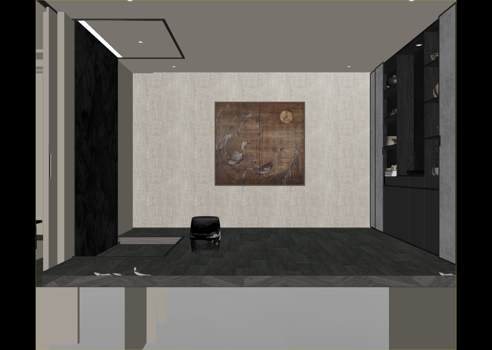 复古茶室3D模型下载【ID:1214655935】
