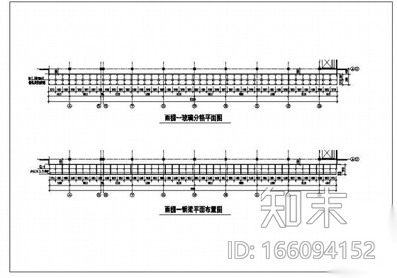 某点式雨棚钢结构设计图cad施工图下载【ID:166094152】