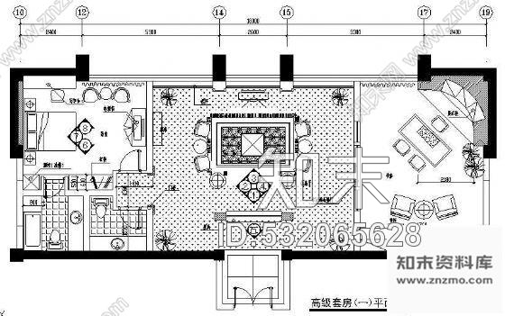 施工图宾馆高级套房装修图cad施工图下载【ID:532065628】