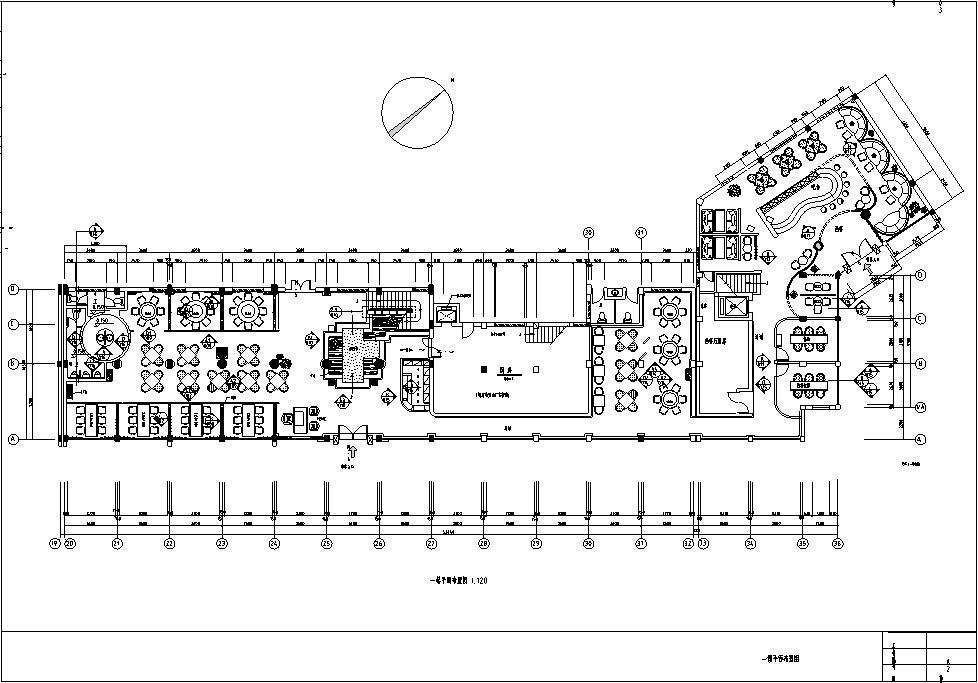 现代中式多层餐厅建筑设计施工图CADcad施工图下载【ID:164866134】
