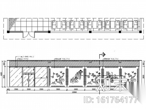 某蝴蝶主题咖啡屋室内设计CAD装饰图（含效果）cad施工图下载【ID:161764177】