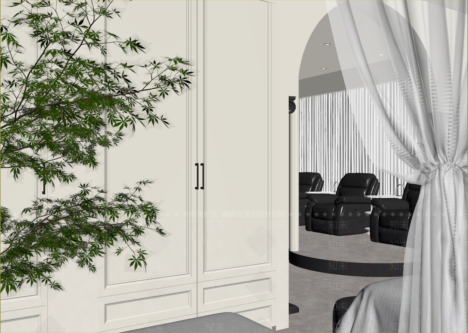 法式美容院3D模型下载【ID:1215187059】