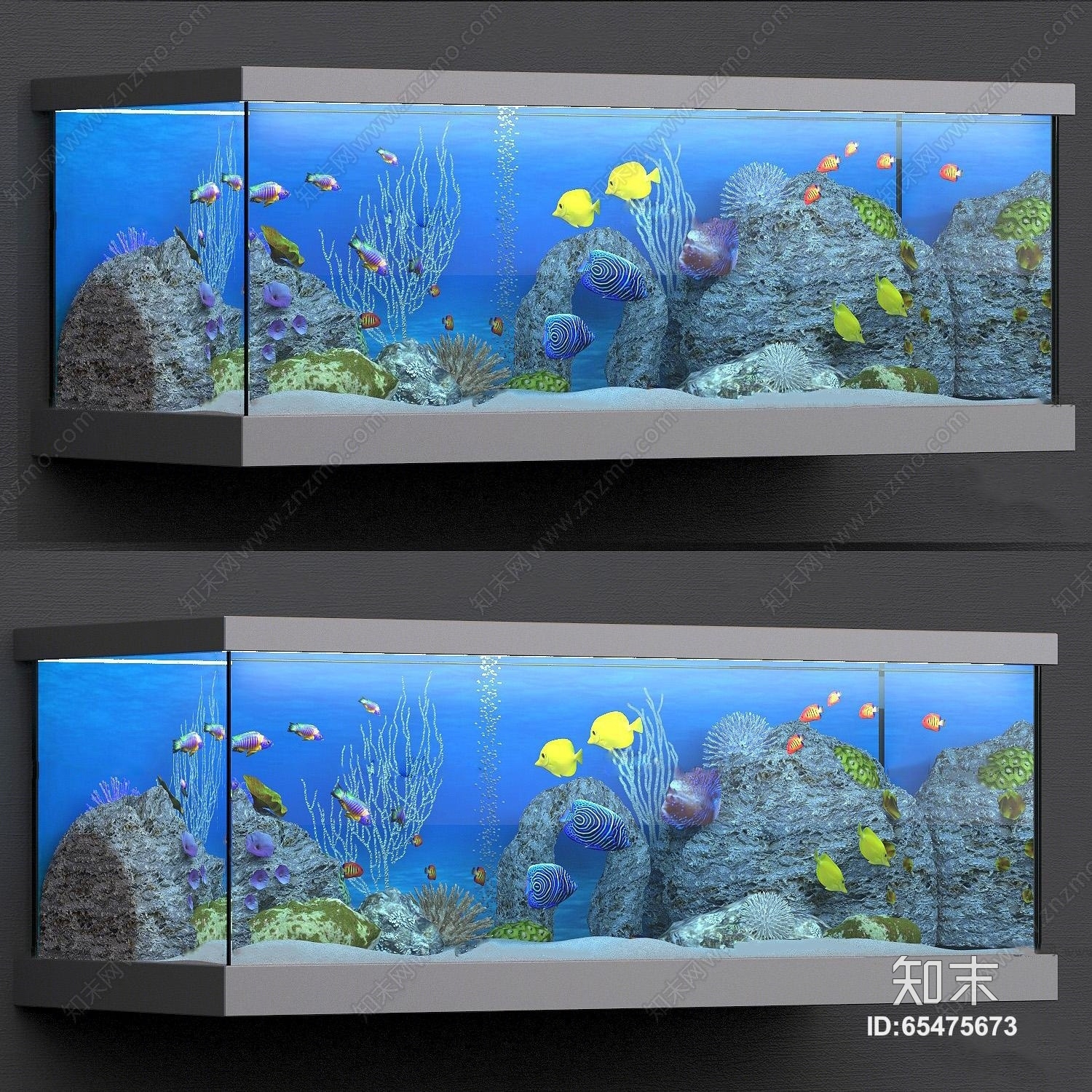 现代水族鱼缸3D模型下载【ID:65475673】