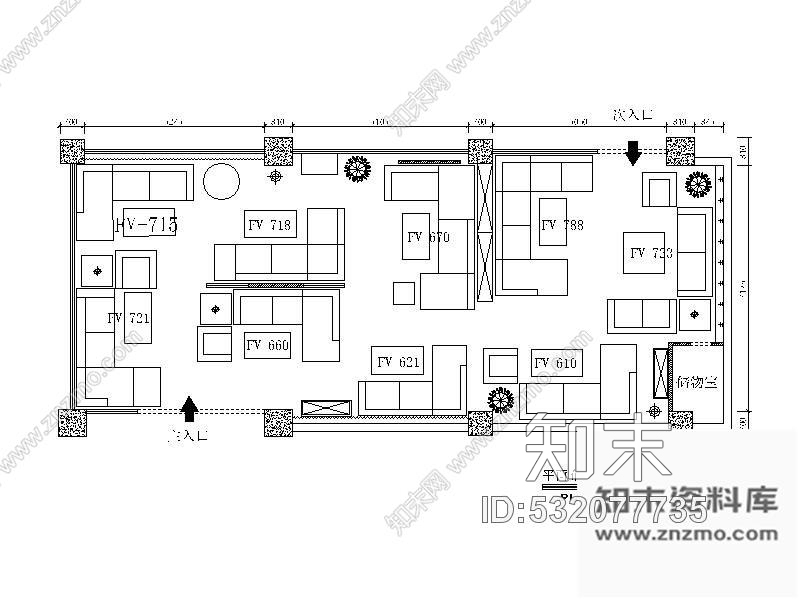 施工图毕业设计某家具杭州专卖店装修图施工图下载【ID:532077735】