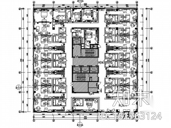 [北京]繁华商贸区大型企业典雅高档办公楼室内装修施工...施工图下载【ID:161763124】