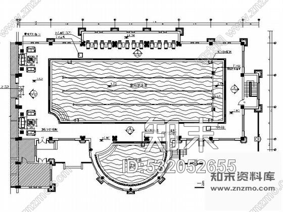 施工图天津豪华酒店内游泳池装修图施工图下载【ID:532052655】