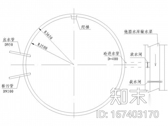 钢砼蓄水池设计图cad施工图下载【ID:167403170】