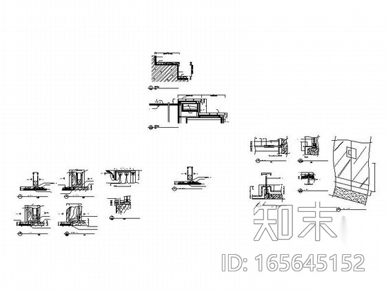 地面物料收口CAD大样图cad施工图下载【ID:165645152】