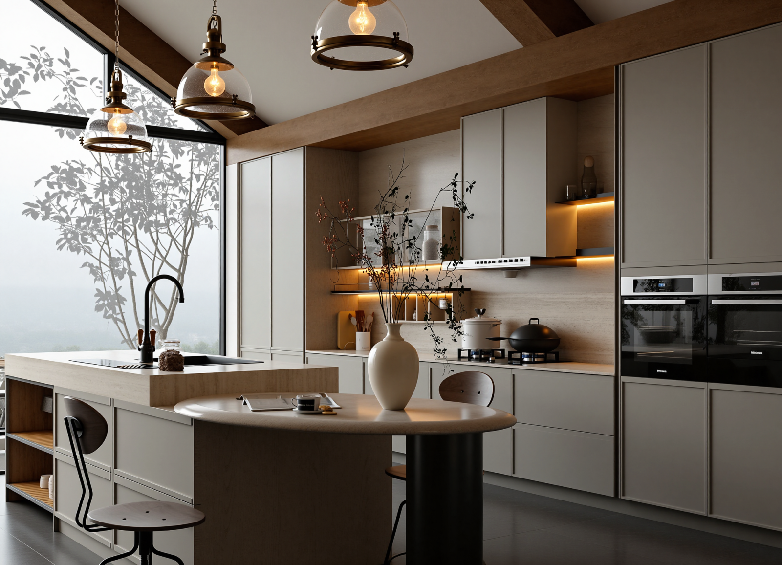 北欧岛台餐厅3D模型下载【ID:1215098005】