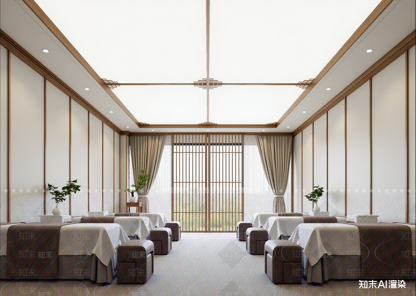 新中式美容院3D模型下载【ID:1214640679】