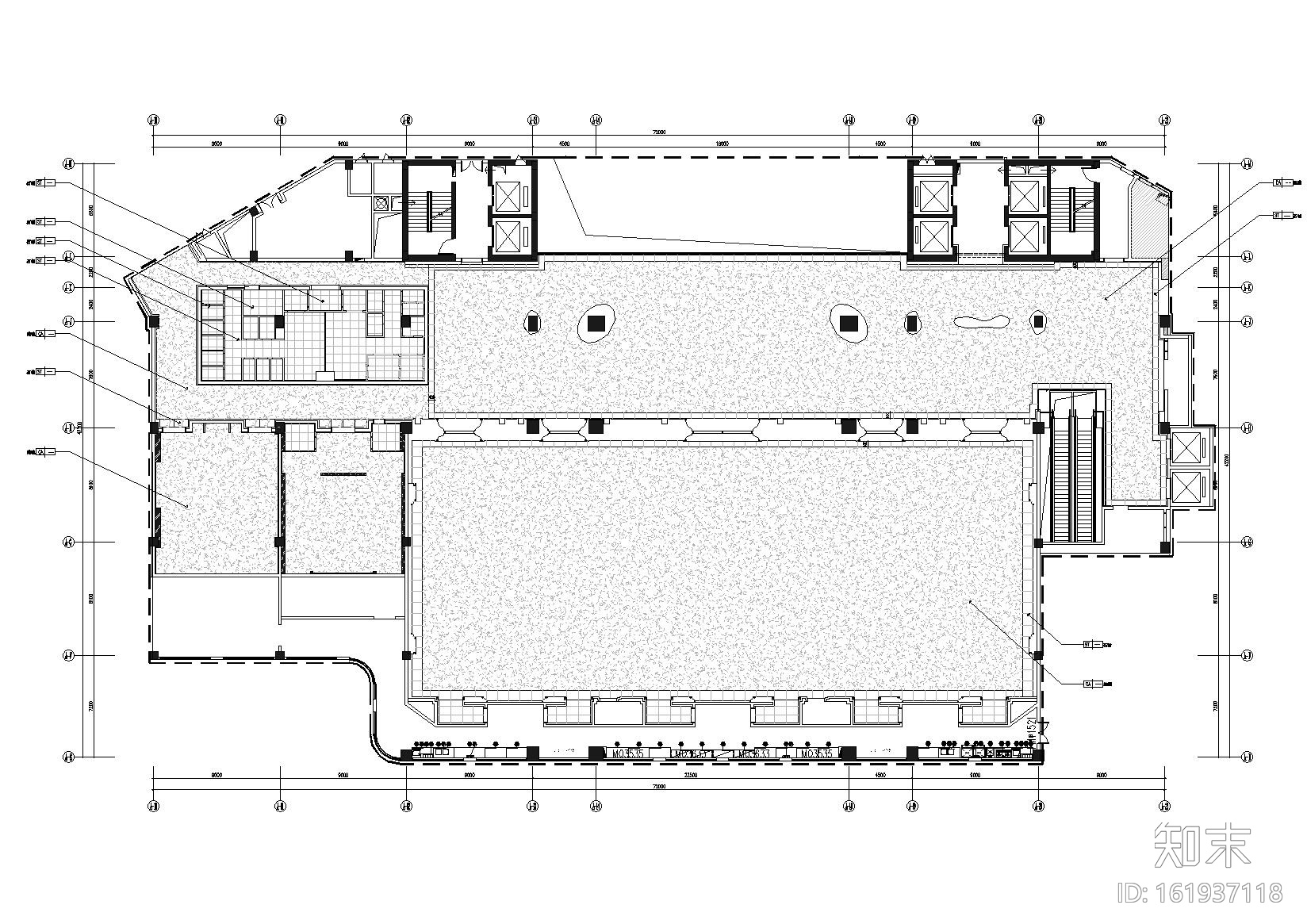 [山东]高档豪华国际五星级酒店宴会厅设计施工图（含效果...cad施工图下载【ID:161937118】