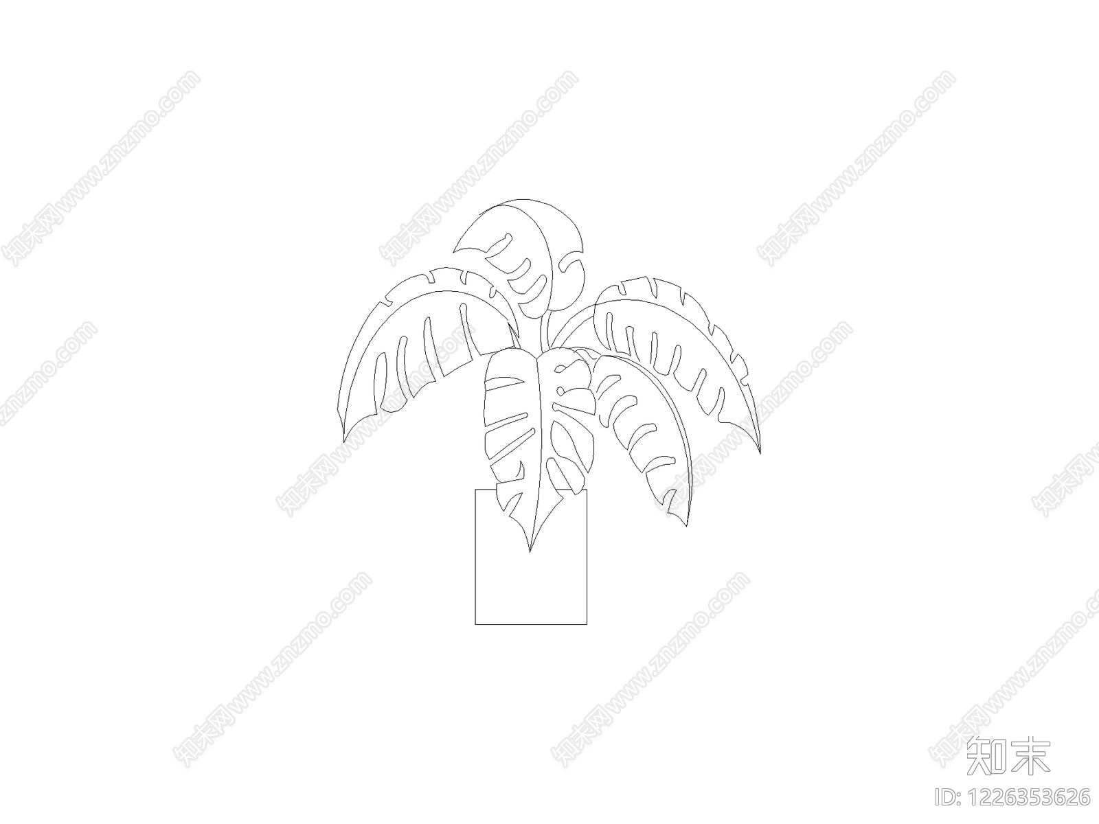 现代绿植CAD图纸