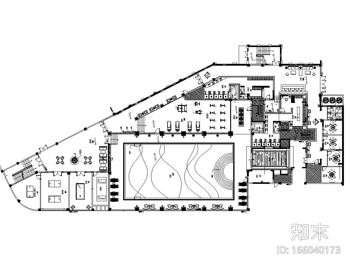 [福建]云顶枫丹水疗会所全套施工图设计（附效果图）cad施工图下载【ID:166040173】