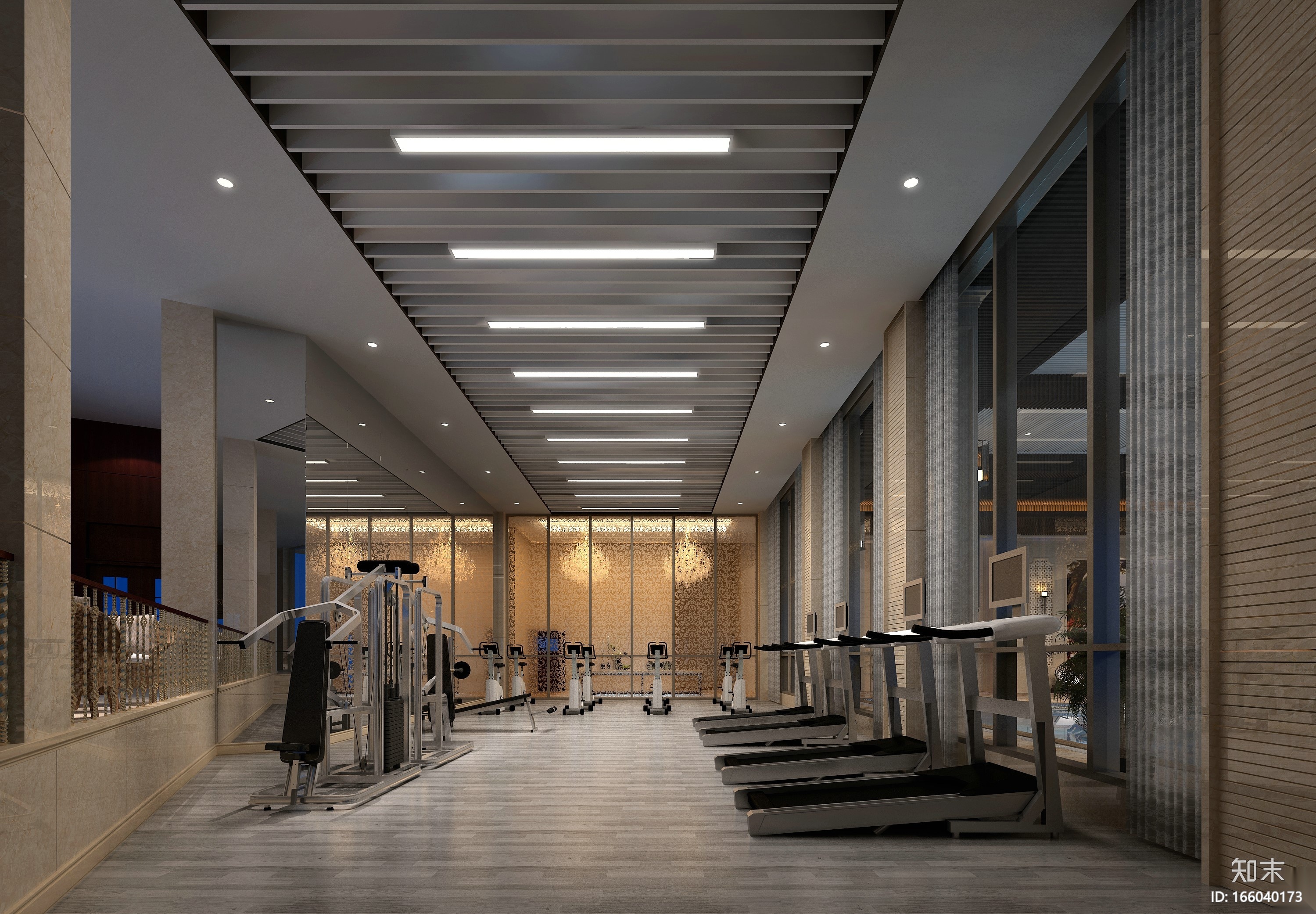 [福建]云顶枫丹水疗会所全套施工图设计（附效果图）cad施工图下载【ID:166040173】