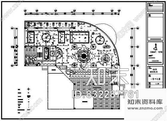 图块/节点XXX饭店天花图cad施工图下载【ID:832287761】
