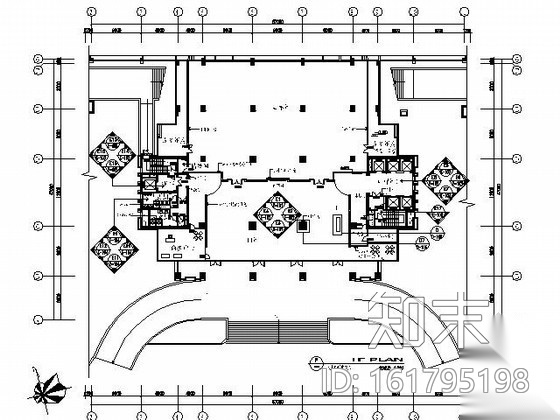 现代电子科技集团科研主楼办公楼室内施工图（含效果）cad施工图下载【ID:161795198】