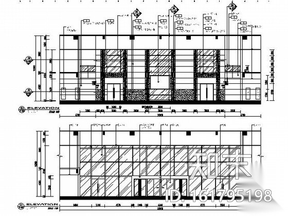 现代电子科技集团科研主楼办公楼室内施工图（含效果）cad施工图下载【ID:161795198】