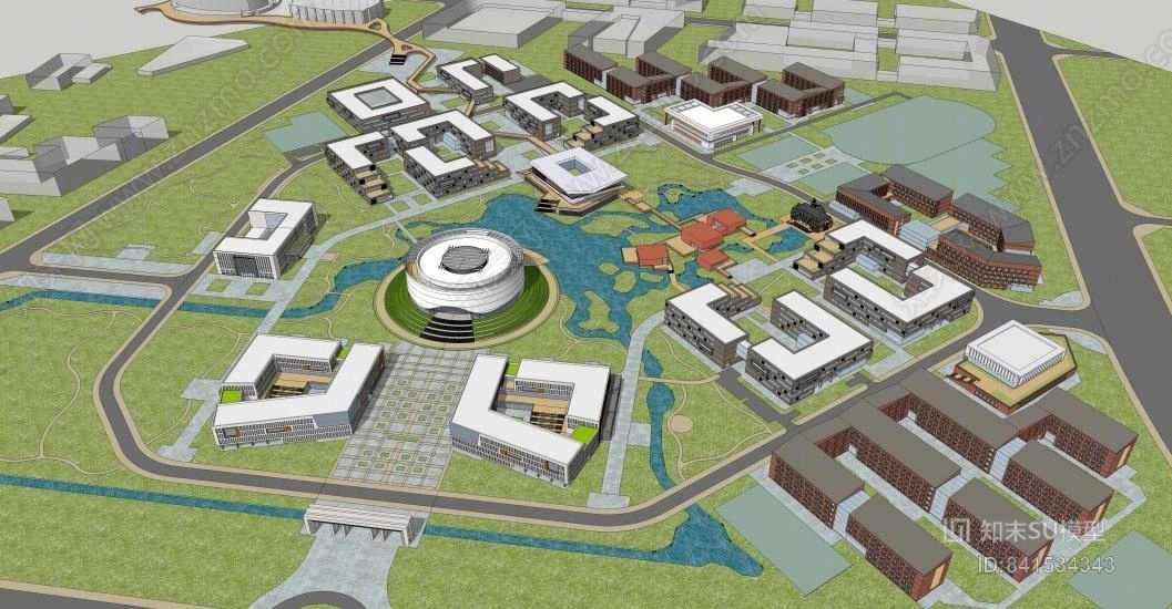 大学城SU模型下载【ID:841534343】