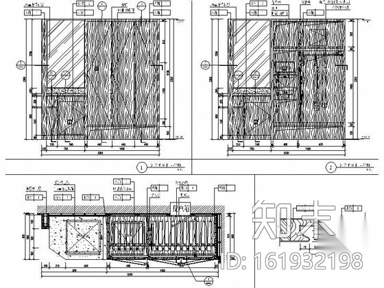 [无锡]大型酒店标准客房装修施工图cad施工图下载【ID:161932198】