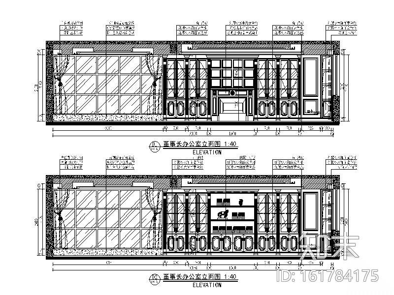 简欧风格全套办公楼详细施工图cad施工图下载【ID:161784175】