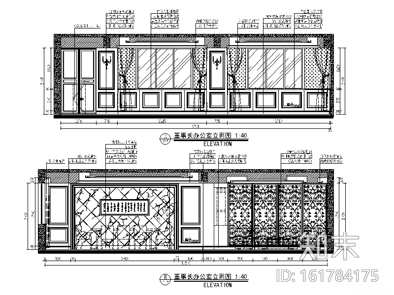 简欧风格全套办公楼详细施工图cad施工图下载【ID:161784175】