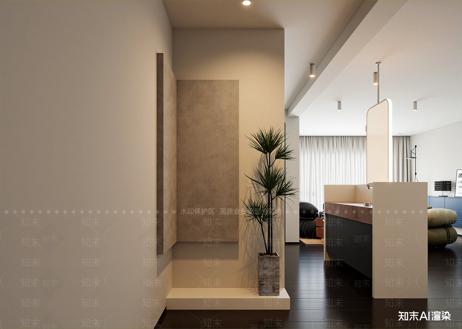 现代玄关3D模型下载【ID:1214848631】