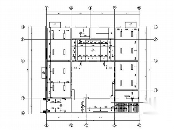 [河北]两层传统白墙黑瓦对称式四合院建筑设计施工图（含...施工图下载【ID:160718190】