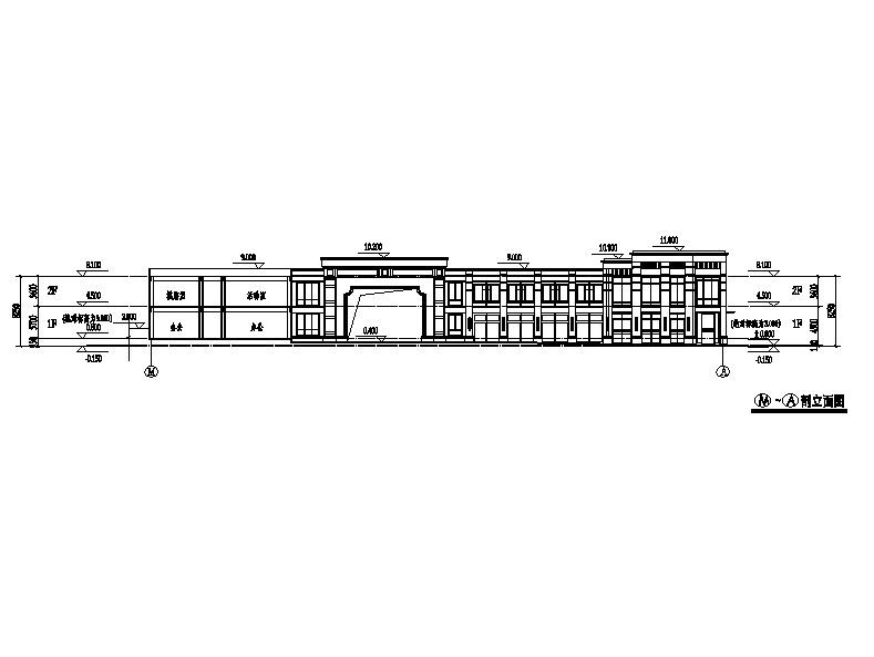 [浙江]两层坡屋顶商业及会所建筑施工图cad施工图下载【ID:151484162】