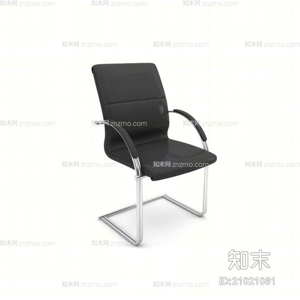 现代黑色布艺电脑椅3D模型下载【ID:21021081】