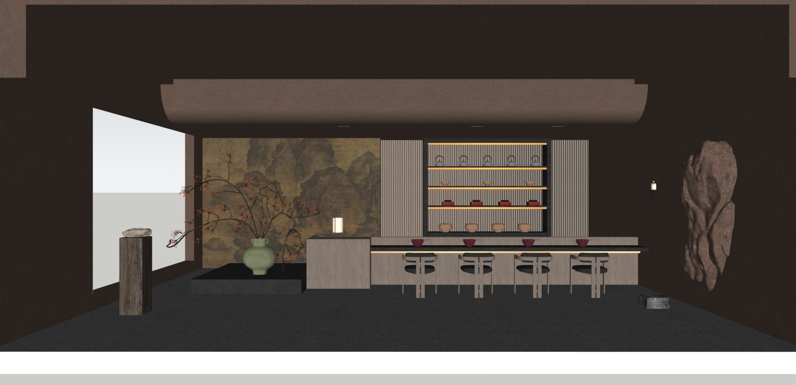 现代酒吧SU模型下载【ID:1215955400】