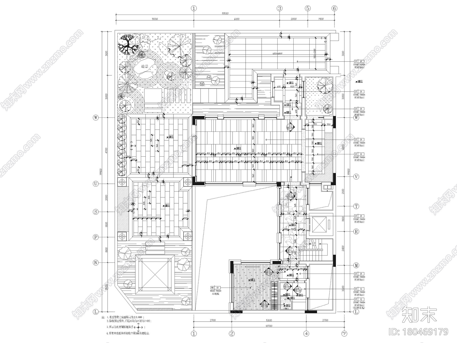 [广西]450㎡三层四居室别墅装修设计施工图cad施工图下载【ID:180469179】