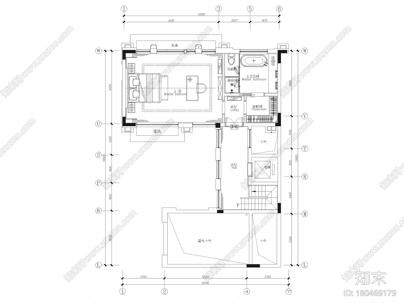 [广西]450㎡三层四居室别墅装修设计施工图cad施工图下载【ID:180469179】