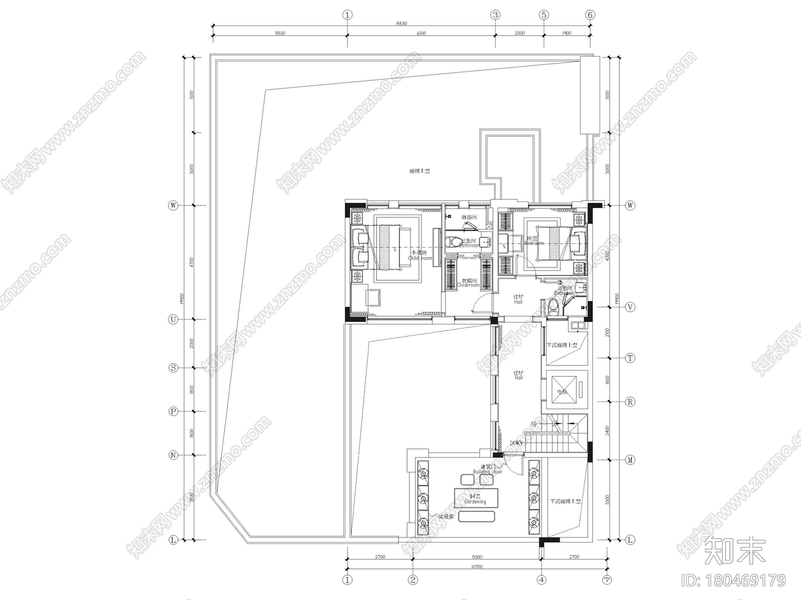 [广西]450㎡三层四居室别墅装修设计施工图cad施工图下载【ID:180469179】