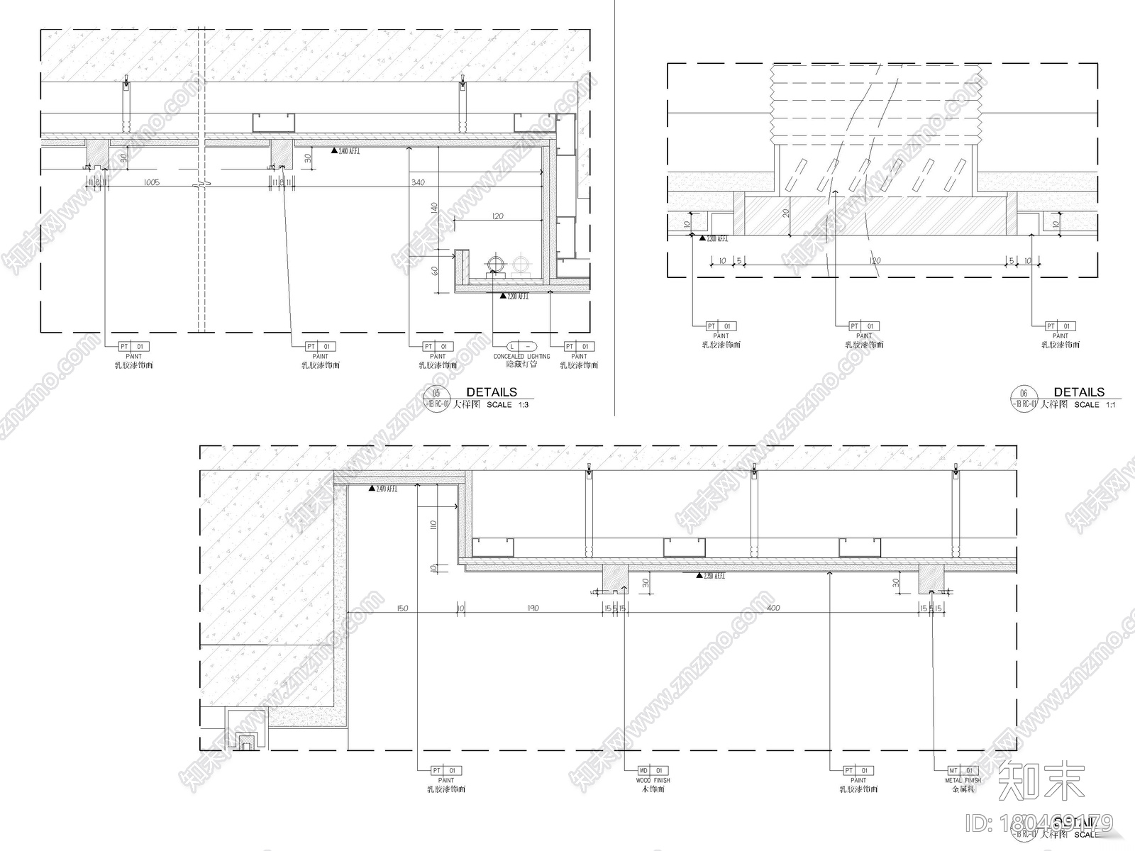 [广西]450㎡三层四居室别墅装修设计施工图cad施工图下载【ID:180469179】