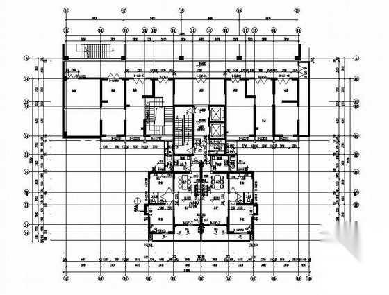 [安徽]某家乐福商业综合楼建筑施工图（商业、办公、公寓...cad施工图下载【ID:167029156】