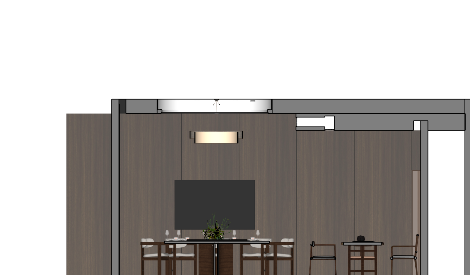 新中式包厢SU模型下载【ID:1216073746】
