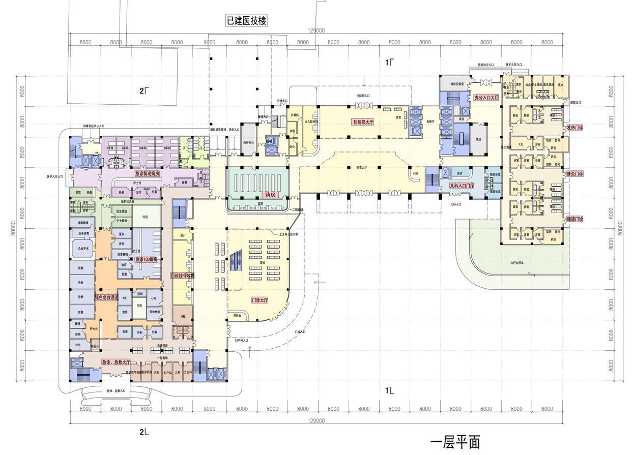 [四川]某现代风格人民医院建筑设计文本cad施工图下载【ID:151582134】
