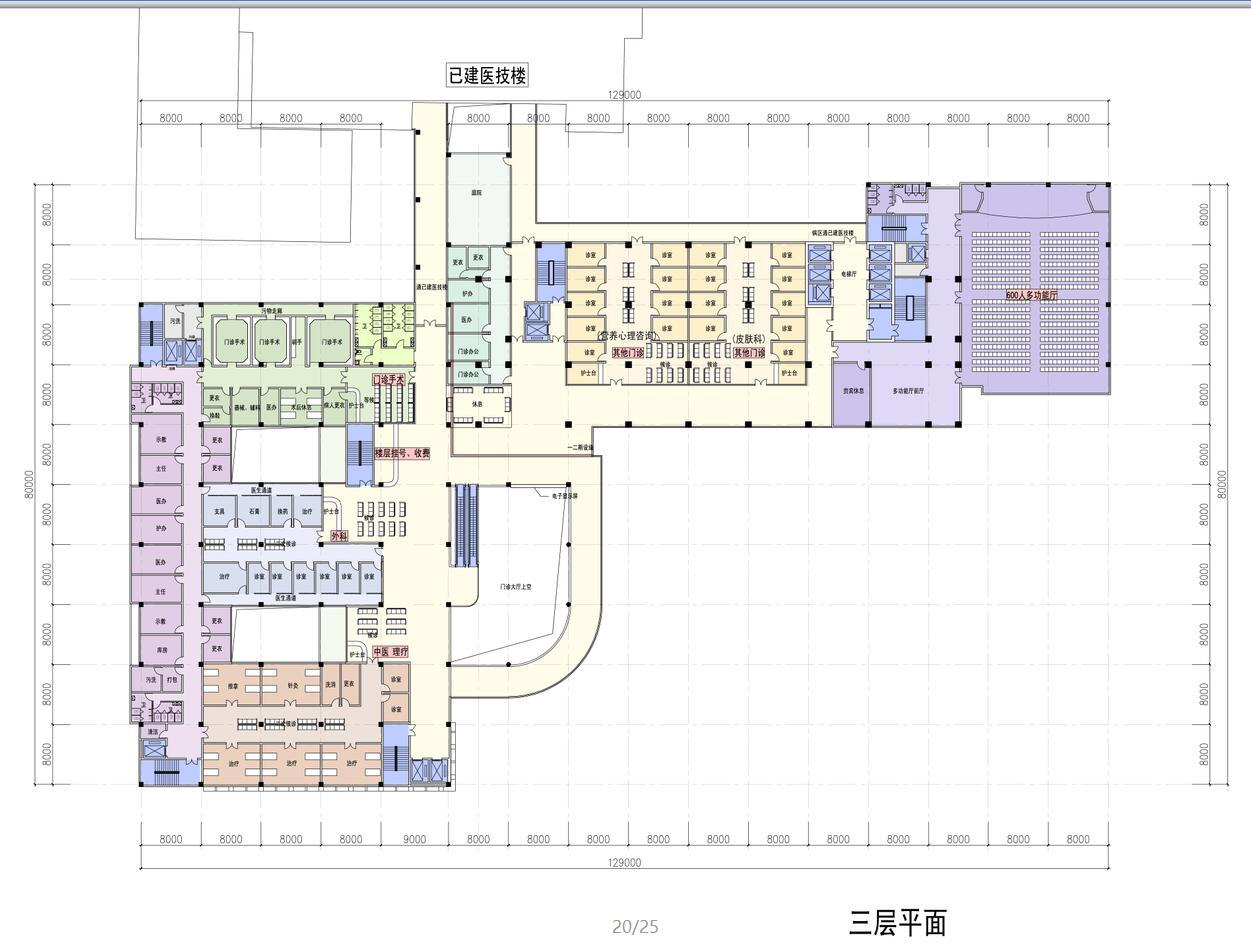[四川]某现代风格人民医院建筑设计文本cad施工图下载【ID:151582134】