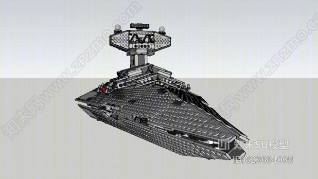 乐高驱逐舰SU模型下载【ID:826684008】
